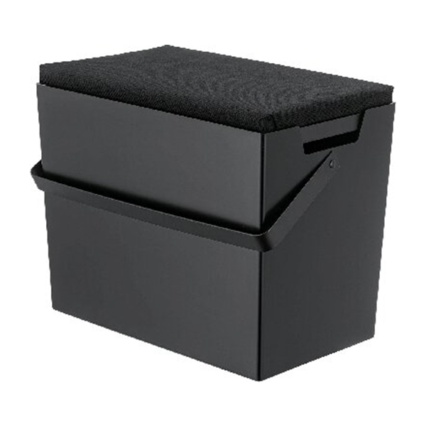 アイロン掛けできる蓋付きアイロン収納ケース(ブラック)