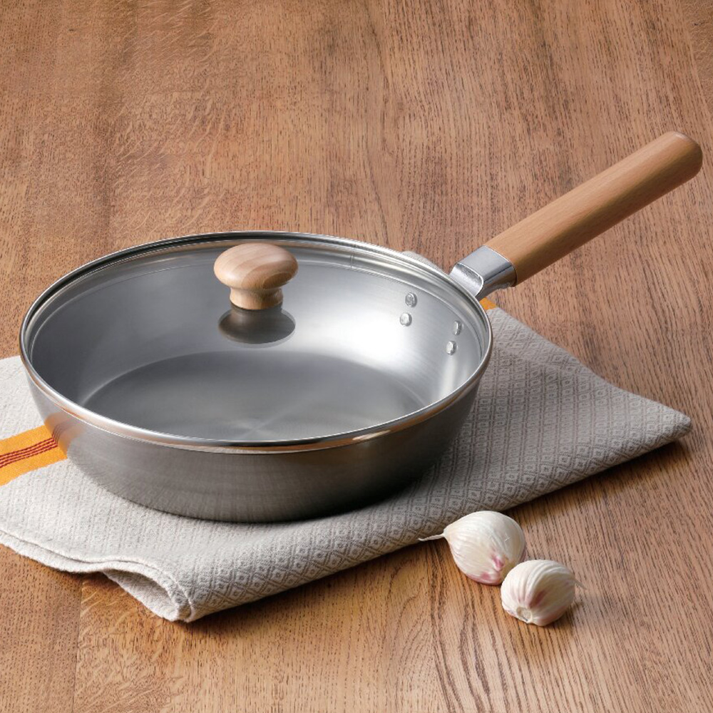 千歳 鉄製蓋付フライパン(ターナー付)