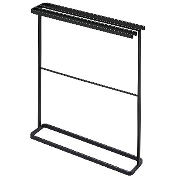 横から掛けられるバスタオルハンガー(ブラック)