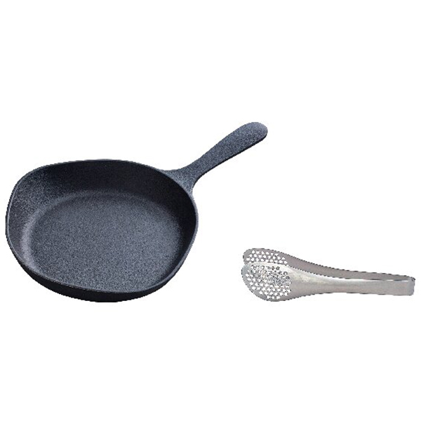 柳宗理 南部鉄器ミニパン 穴あきトング付