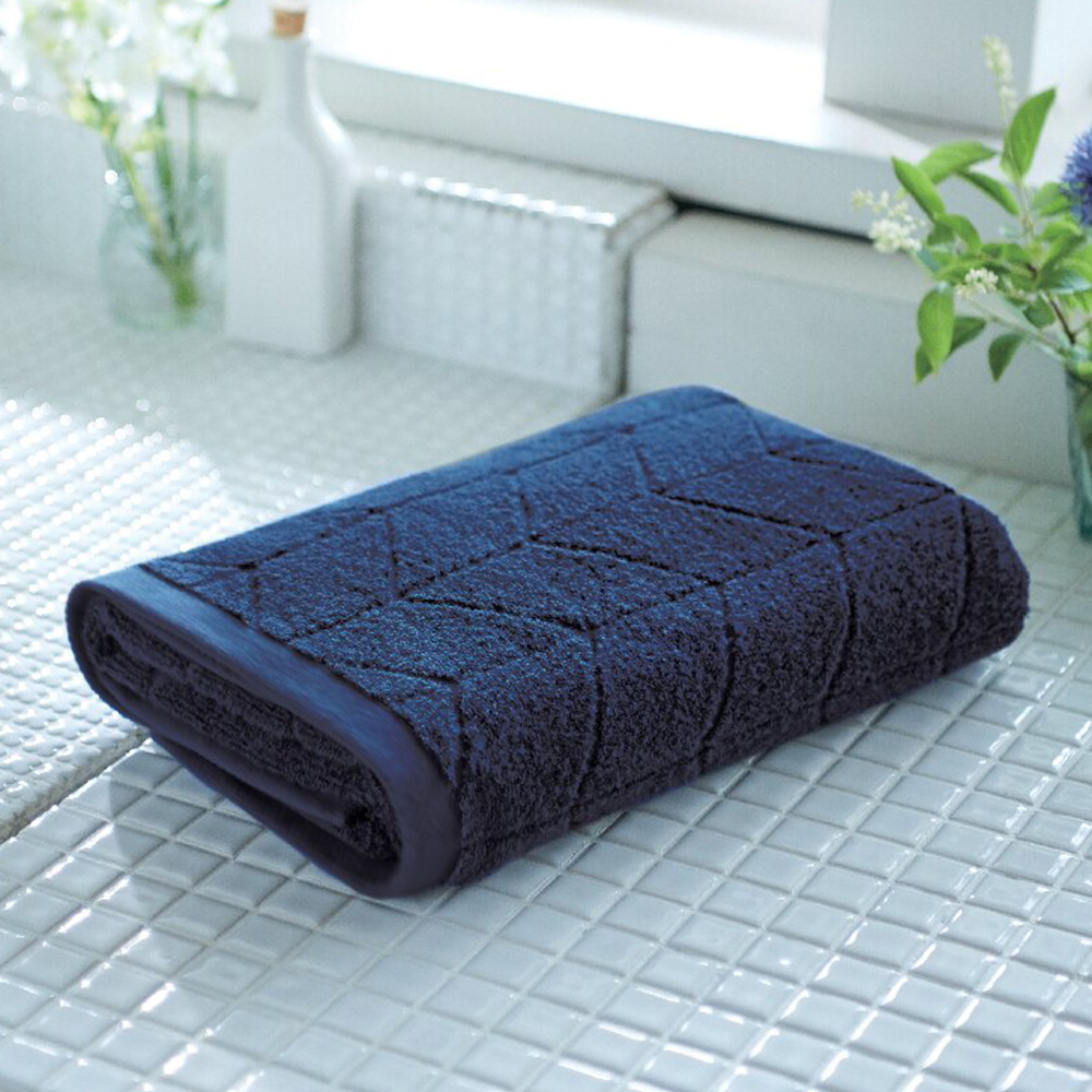 フェルガナコットン 今治バスタオルセット(ネイビー)