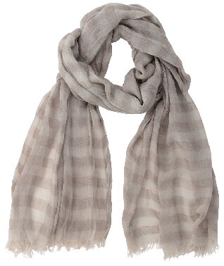 天然草木染オーガニックコットンシルク混ボーダーストール(グリーン)