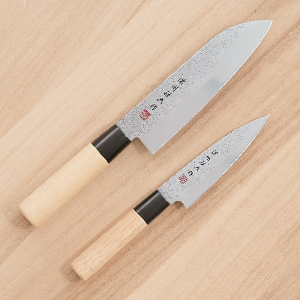 濃州孫六作 梨地三徳・ペティ和包丁セット