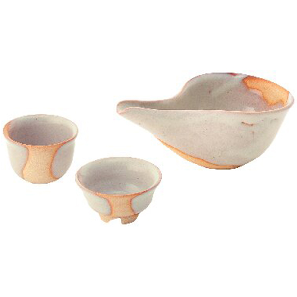 萩焼 緋色冷酒器