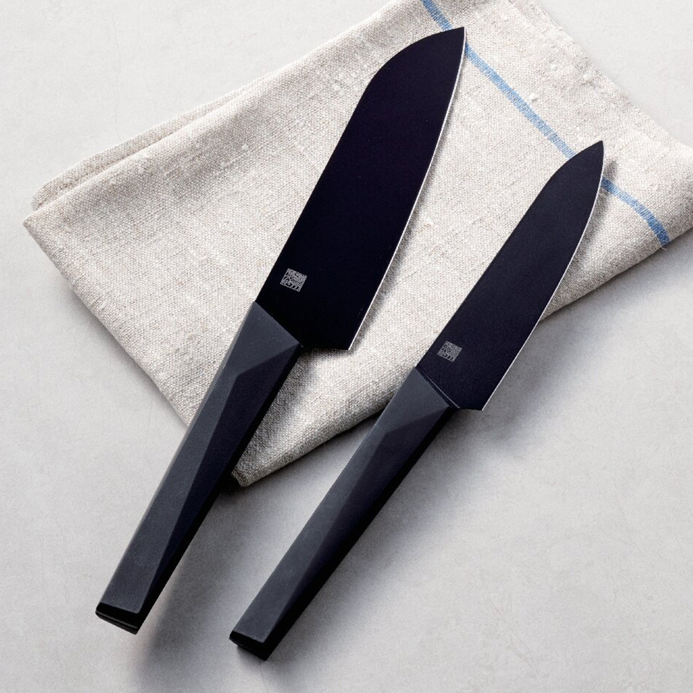 濃州孫六作 ブラック三徳・ペティーナイフセット
