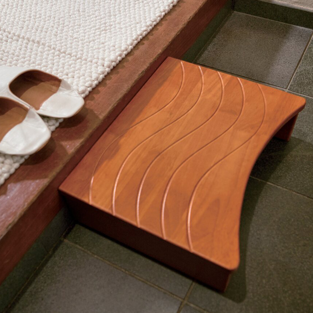 天然木玄関踏み台