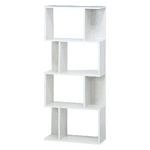 S型ディスプレイラック 4段(ホワイト)