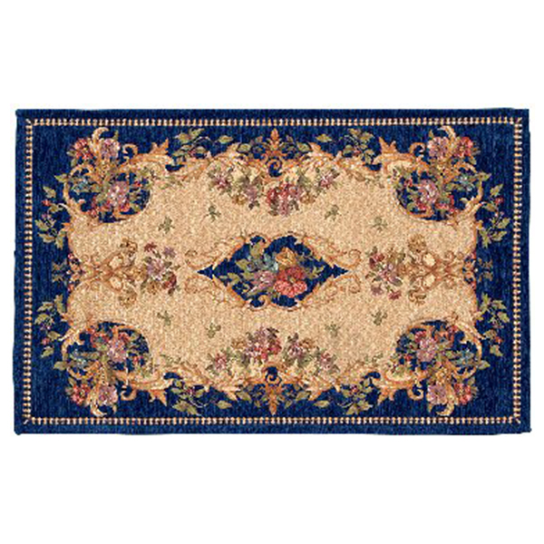 ゴブラン織金色ラメ入マット (ロイヤルブルー)