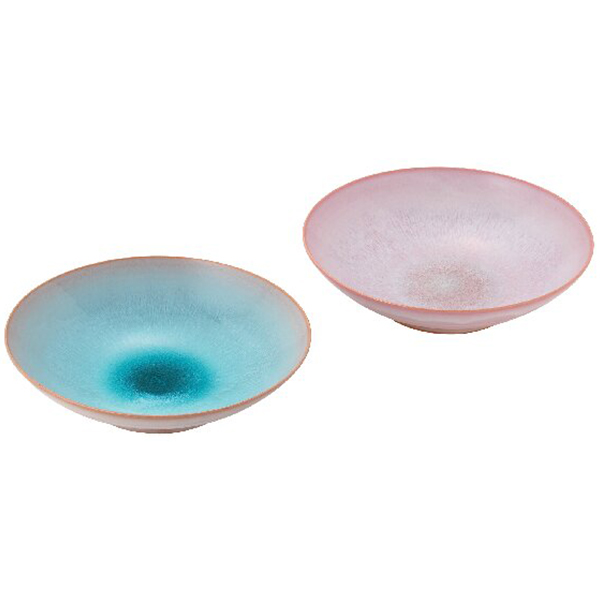 萩焼 ガラス釉 ペア大鉢