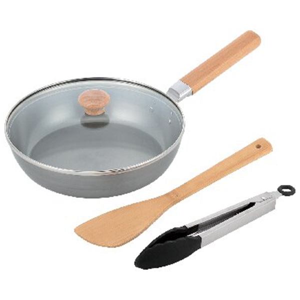 千歳 鉄製蓋付フライパン(ツール付)