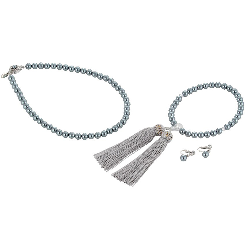 ユキコハナイ アクセサリー3点セット(グレー)