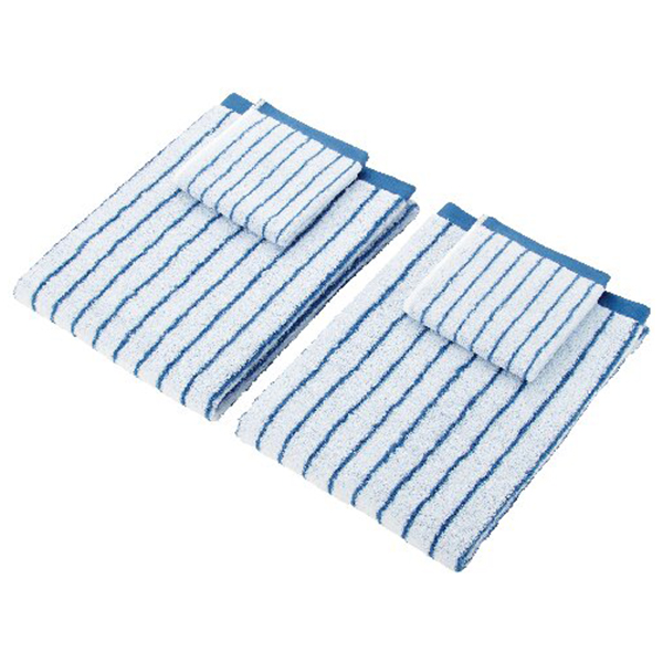 ストライプ タオルセット(ブルー)