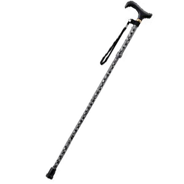 折りたたみ伸縮ステッキ(チェックグレー)