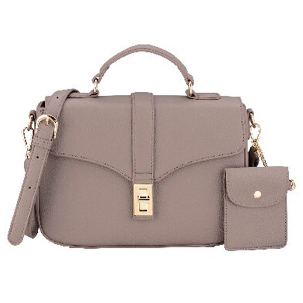 アークドール ターンロックショルダーバッグ(ベージュ)