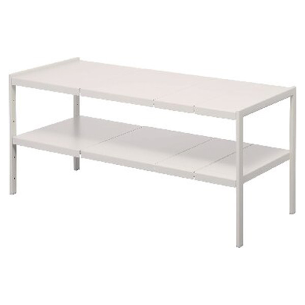 伸縮シンク下ラック 2段(ホワイト)