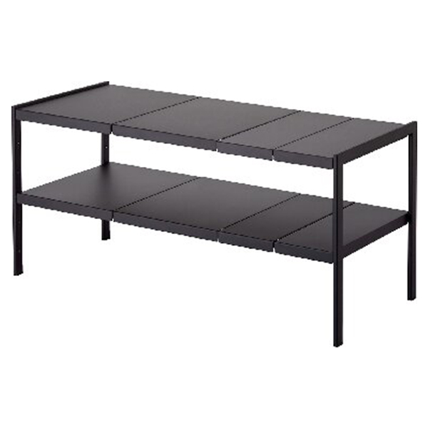 伸縮シンク下ラック 2段(ブラック)