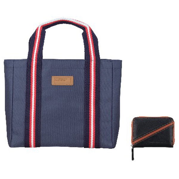 ベネトン メンズトｰトバッグ・小銭入れ(ネイビー)