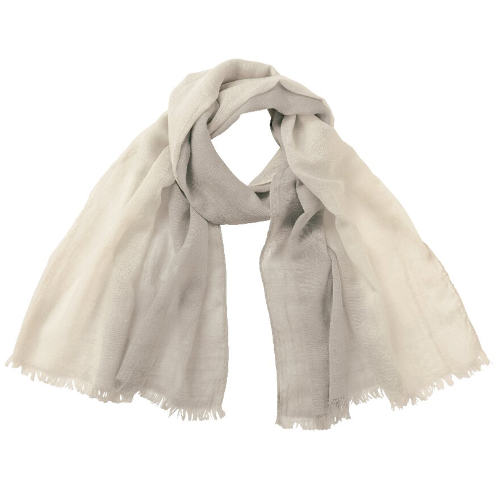 天然草木染 オーガニックコットン入ストール(グレー)