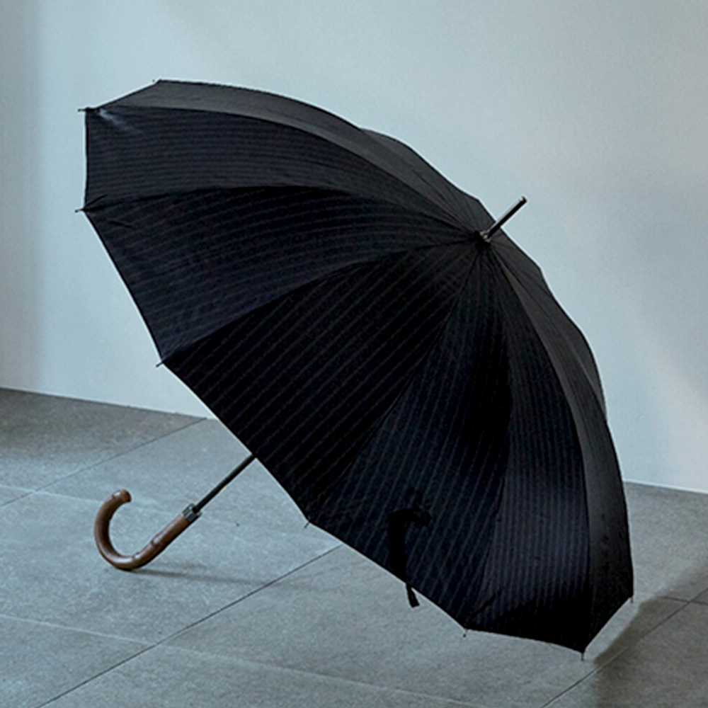 匠 有村 晴雨兼用 紳士先染綾織長傘