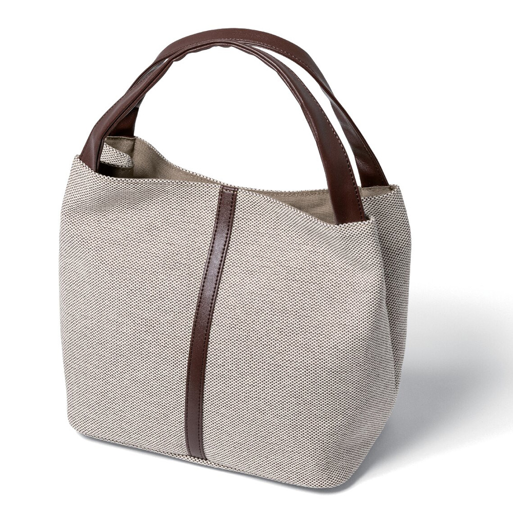 石井猛雄コットン手提げバッグ(ブラウン)