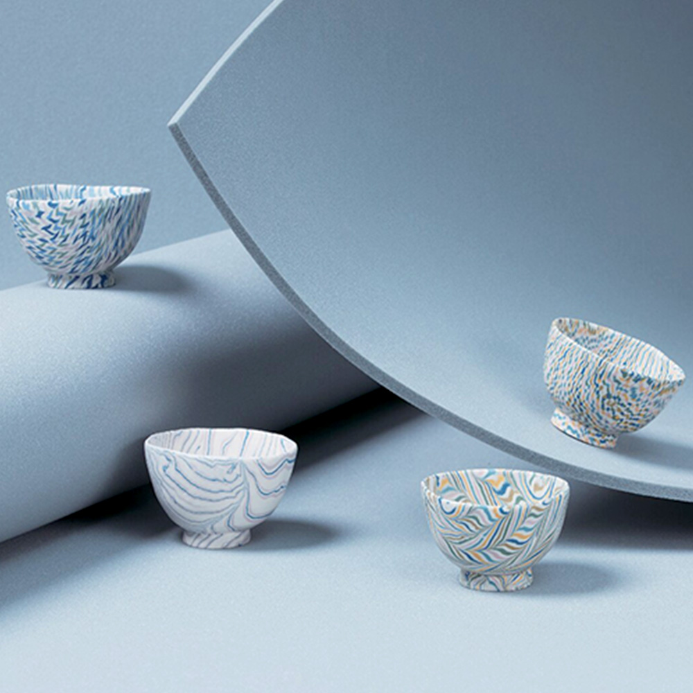 練り込み ペア盃(葉/稜)