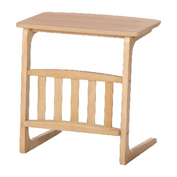 サイドテーブル マガジンラック付(ナチュラル)