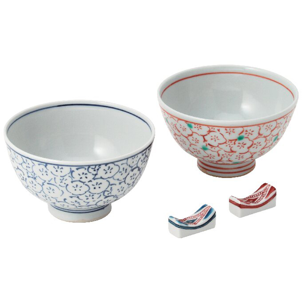 九谷焼 夫婦お茶碗しっぽり揃