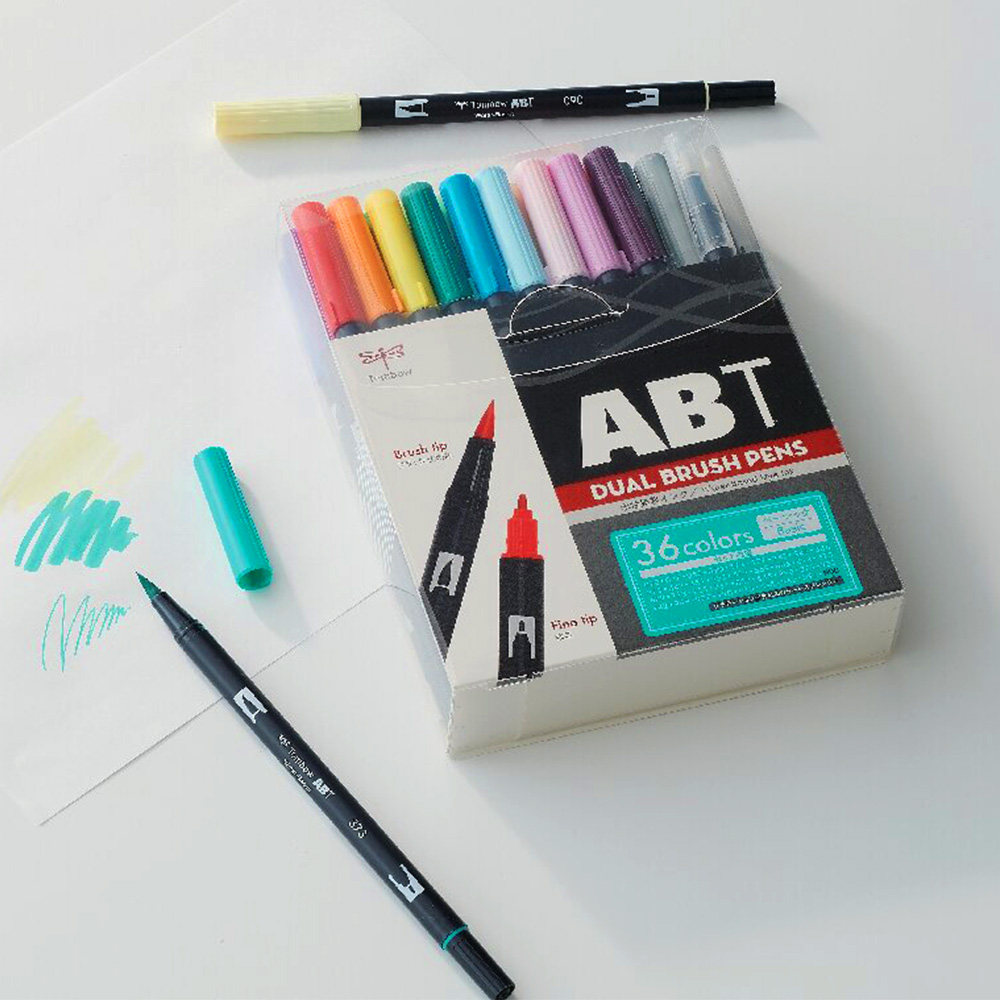 トンボ鉛筆 デュアルブラッシュペン ABT36色セット ベーシック
