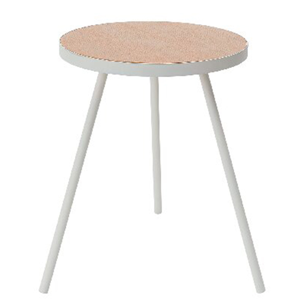 サイドテｰブル 丸型 (ホワイト)