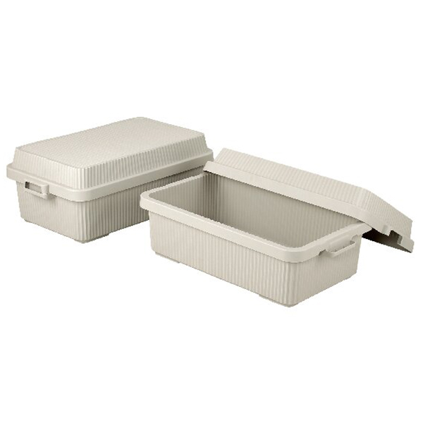 スタックアップコンテナー 2個組(ベージュ)