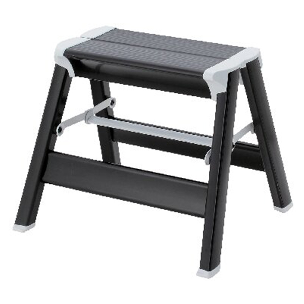 アルミニウム踏み台 1段(ブラック)