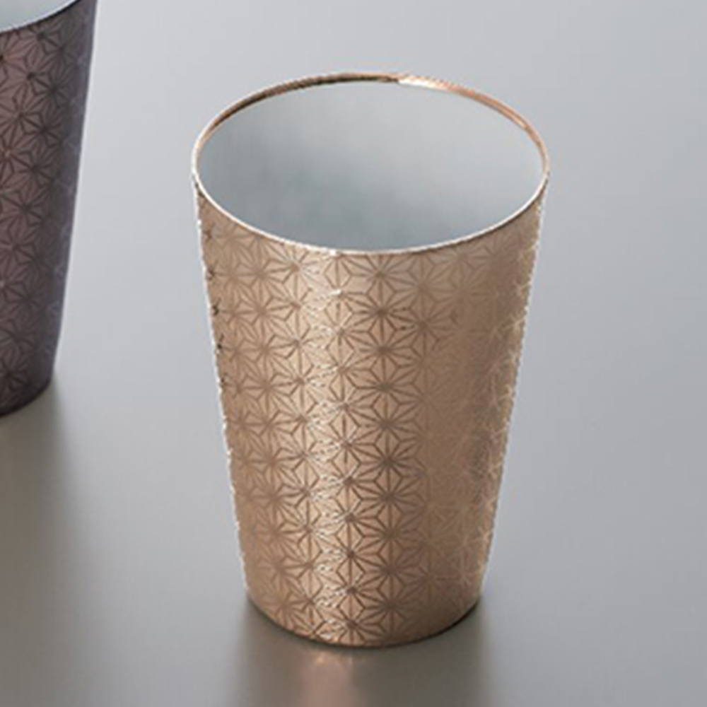 麻の葉タンブラー(ゴールド色)