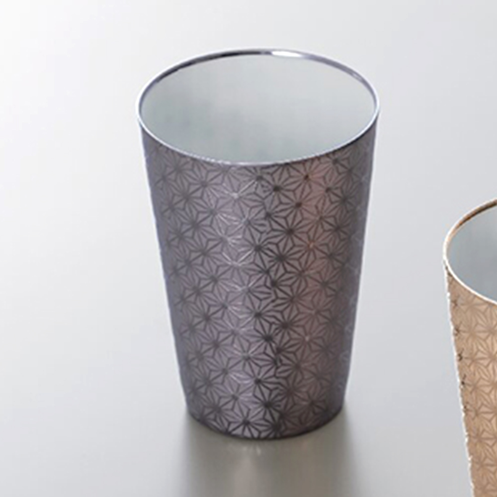 麻の葉タンブラー(プラチナ色)