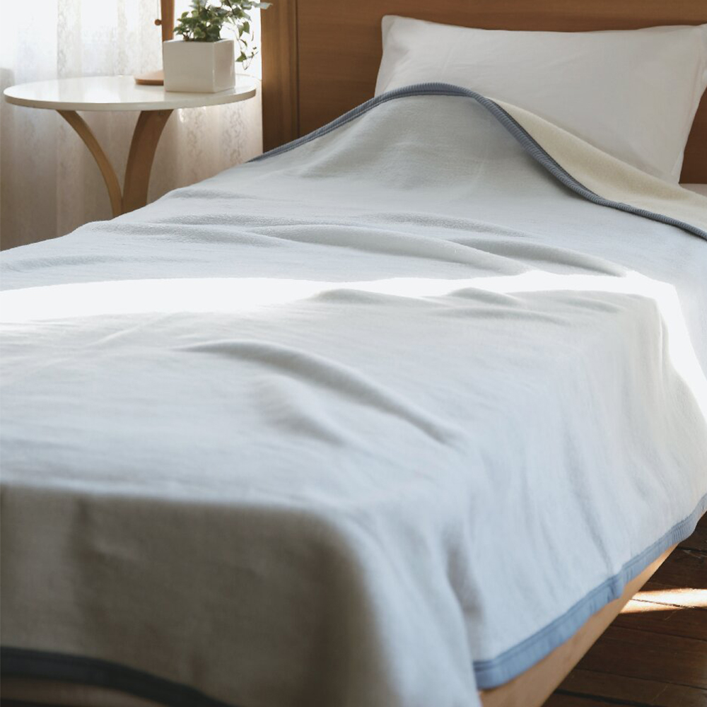 カラー綿毛布(シルク入り)