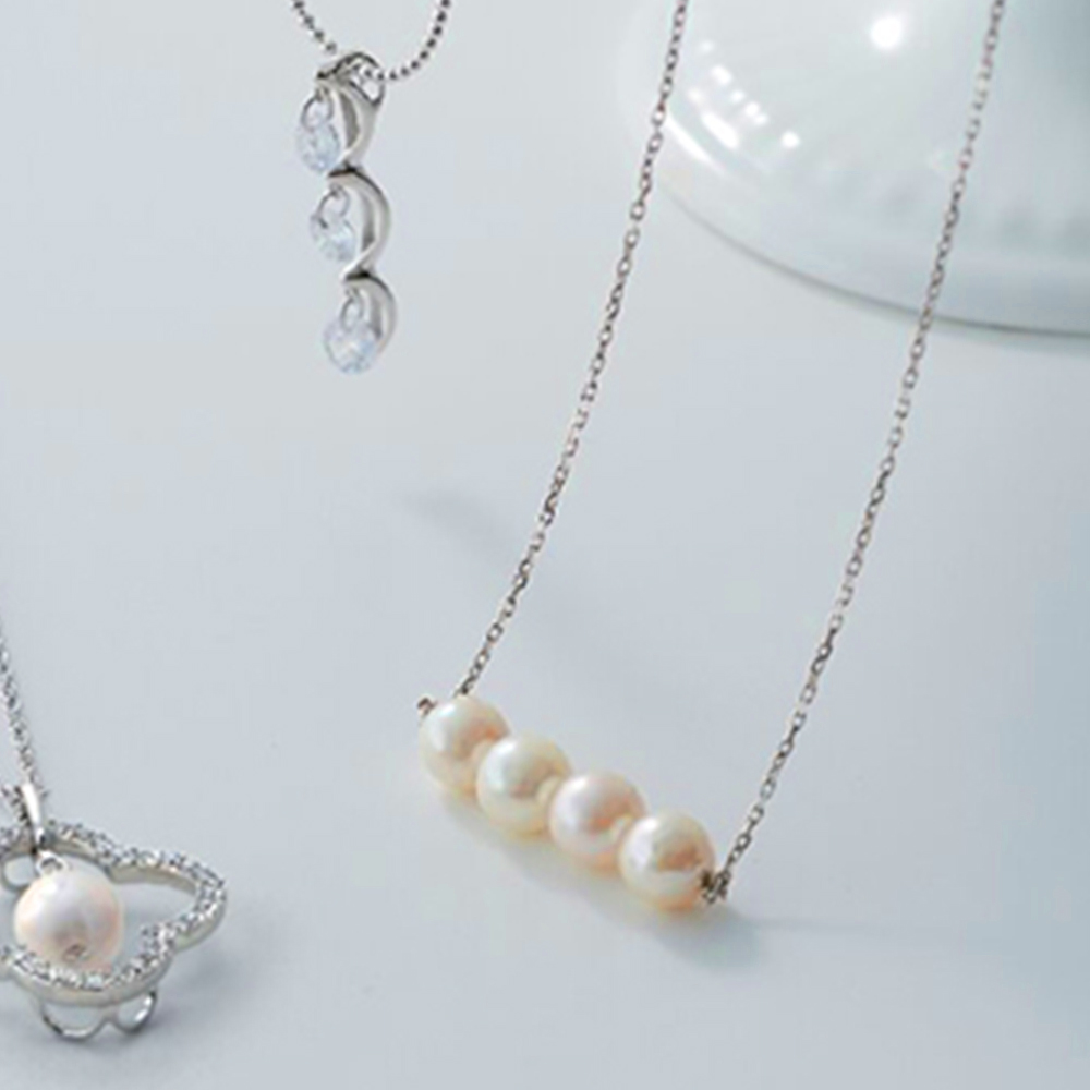 アコヤ真珠4珠バーペンダント