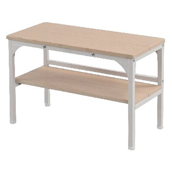 玄関ベンチ棚付き(木目調ナチュラル)