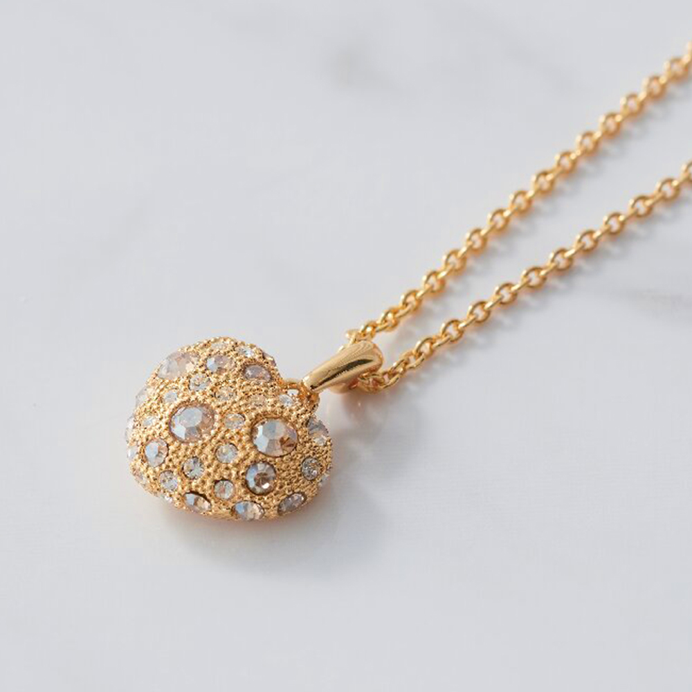 アビステ キラキラハートネックレス