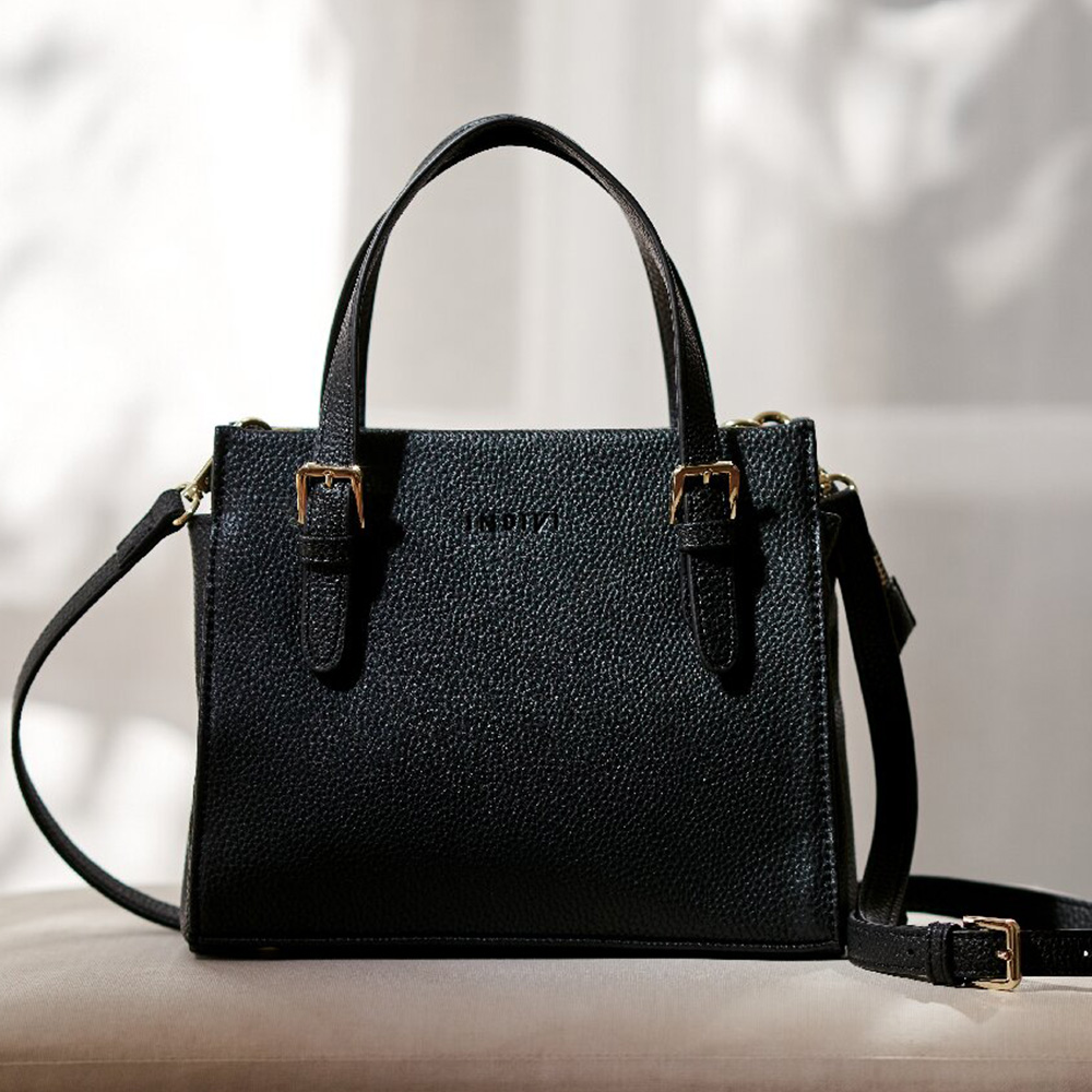 インディヴィ 手提げバッグ(ブラック)