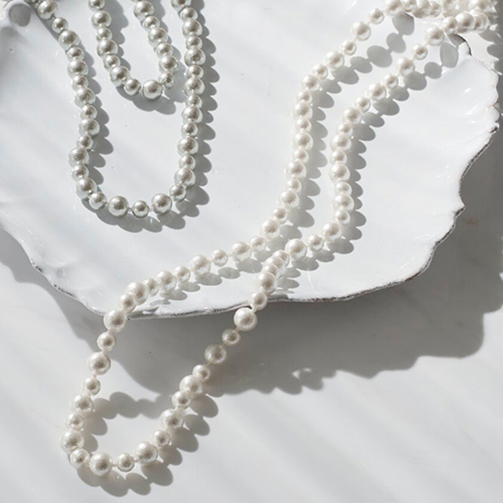 コットンパールロングネックレス(ホワイト)