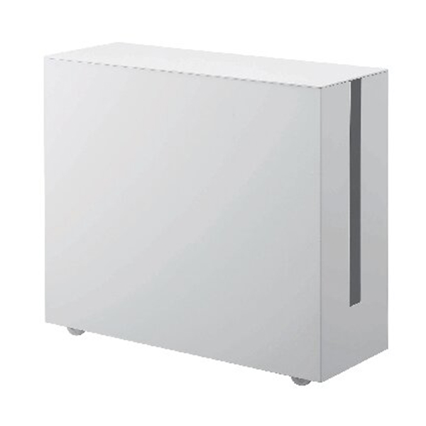 キャスター付きケーブル収納ラック (ホワイト)