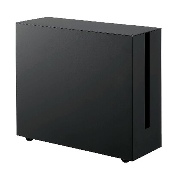 キャスター付きケーブル収納ラック (ブラック)