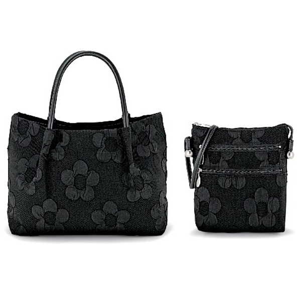 フクレ花バッグセット(ブラック)