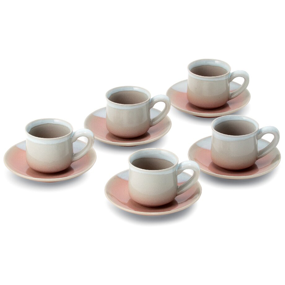 萩焼 姫萩珈琲碗皿5客