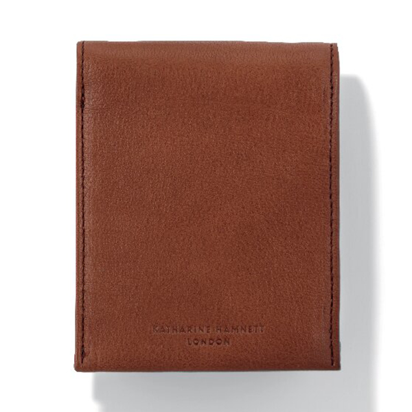 キャサリン ハムネット ロンドン 二つ折り財布(キャメル)