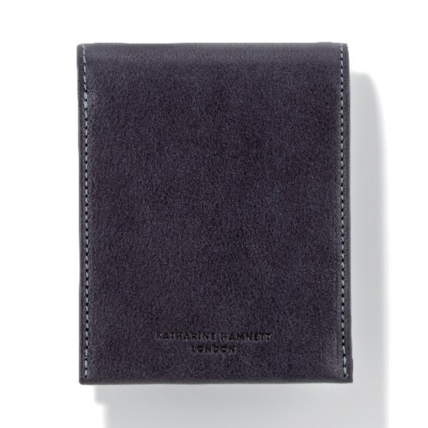 キャサリン ハムネット ロンドン 二つ折り財布(ネイビー)