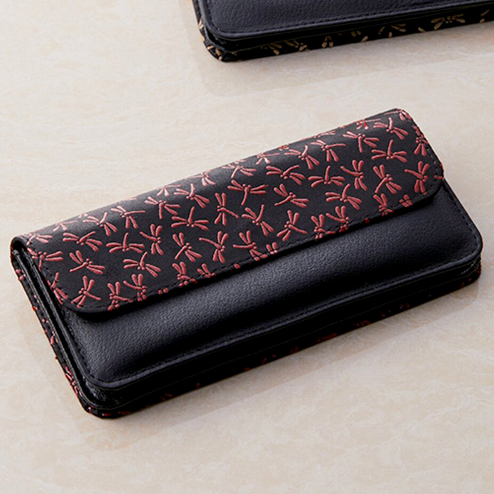 かぶせ長財布(レッド)