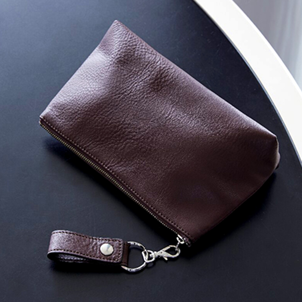 キーホルダー付ポーチ(ブラウン)