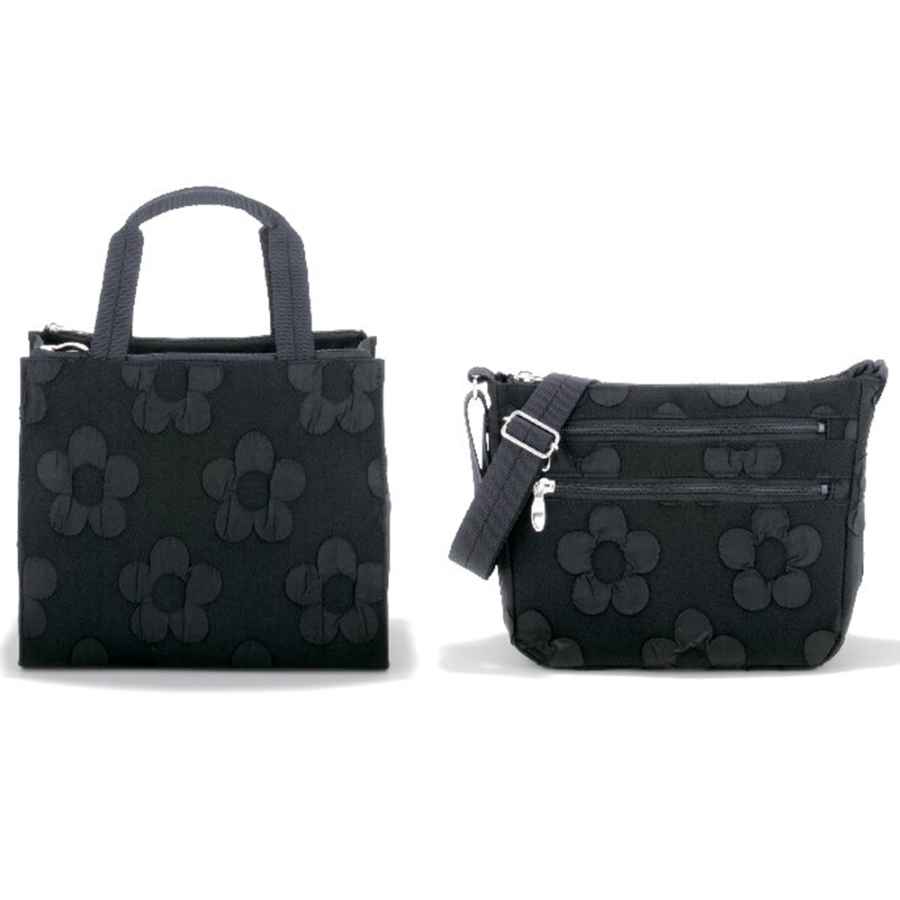 フクレ花バッグセット(ブラック)