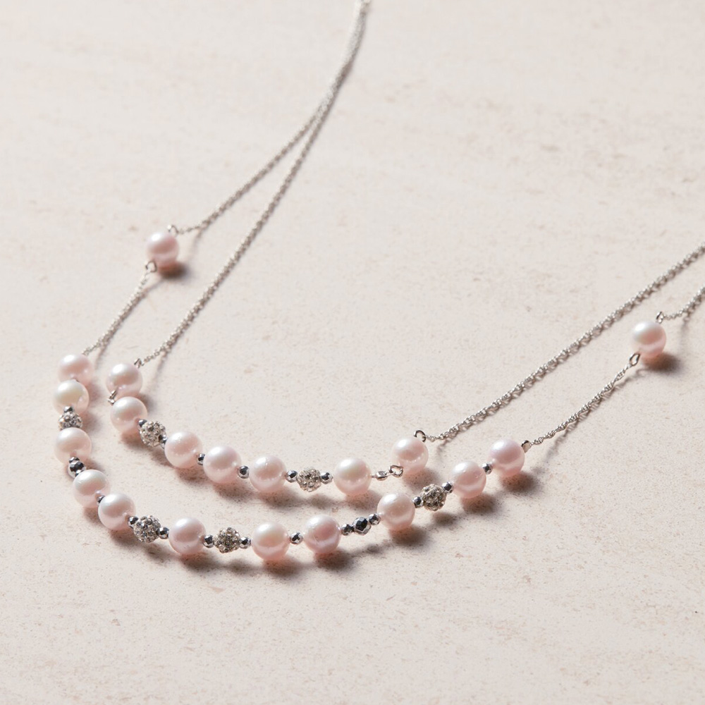 アコヤ真珠2連ネックレス