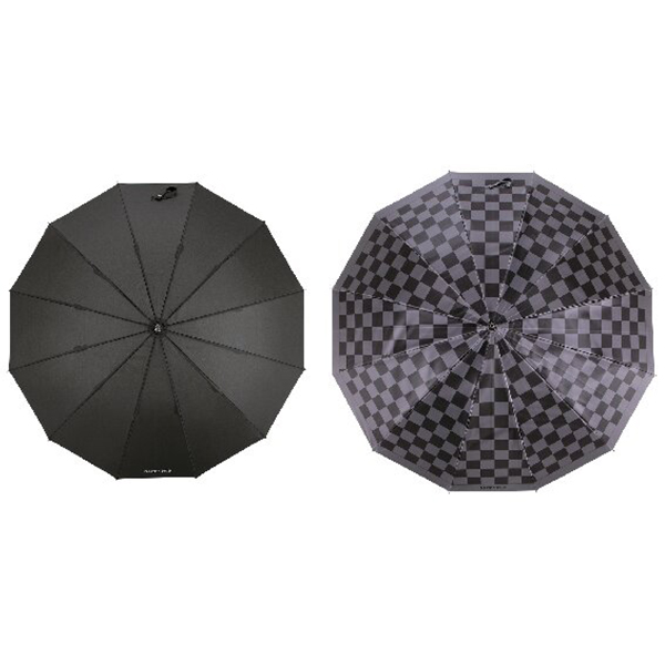 和楽傘 長傘2本セット(市松模様・ブラック)